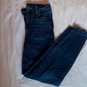 American Eagle Dark Blue Curvy Super Hi Rise Jeans